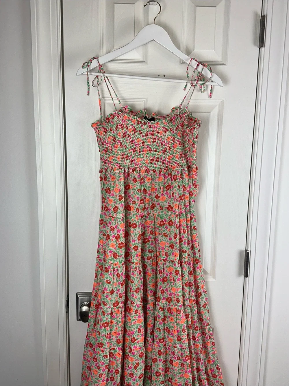 J. Crew Cotton voile smocked dress in storybook floral